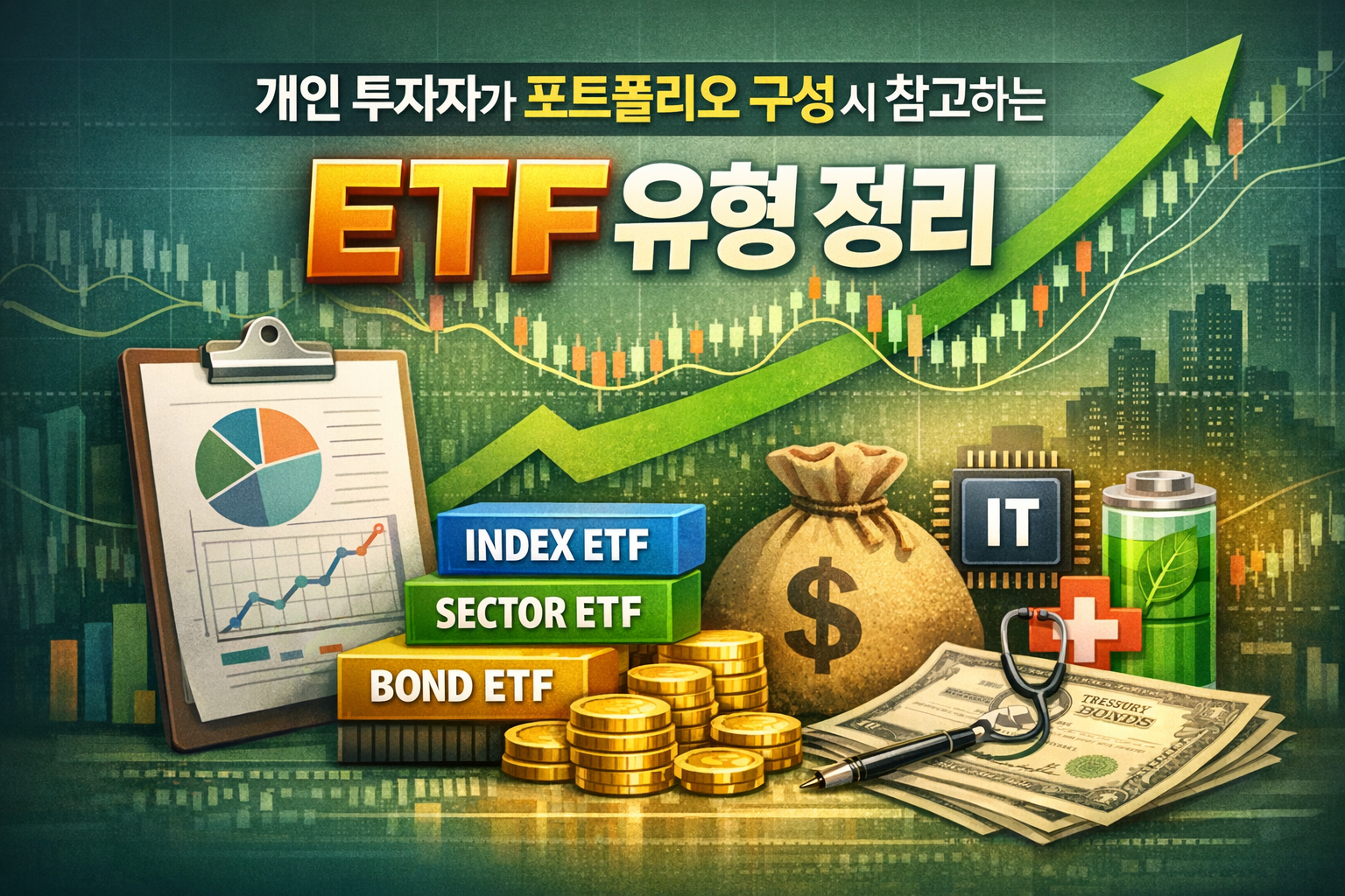 개인 투자자가 포트폴리오 구성 시 참고하는 ETF 유형 정리