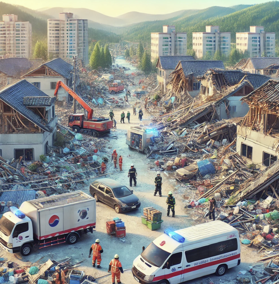 재난 피해를 입은 모습.