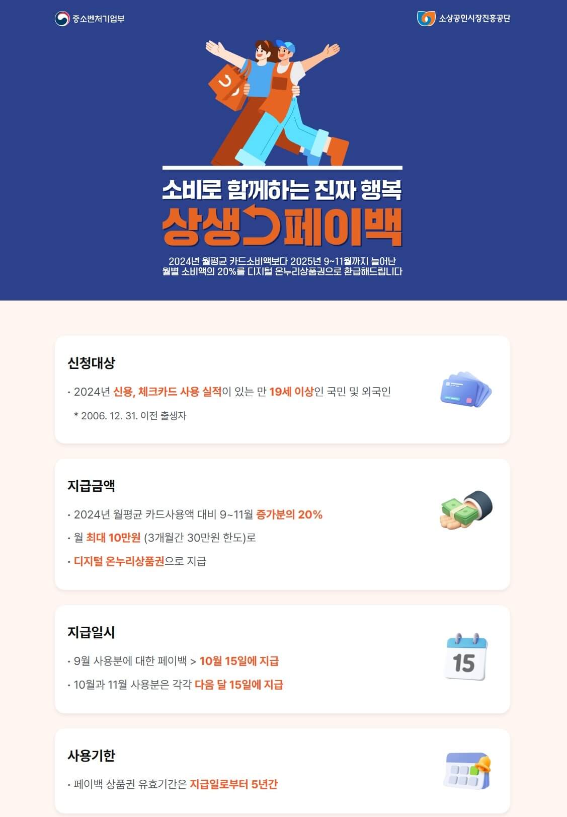 상생페이백 지급대상 안내
