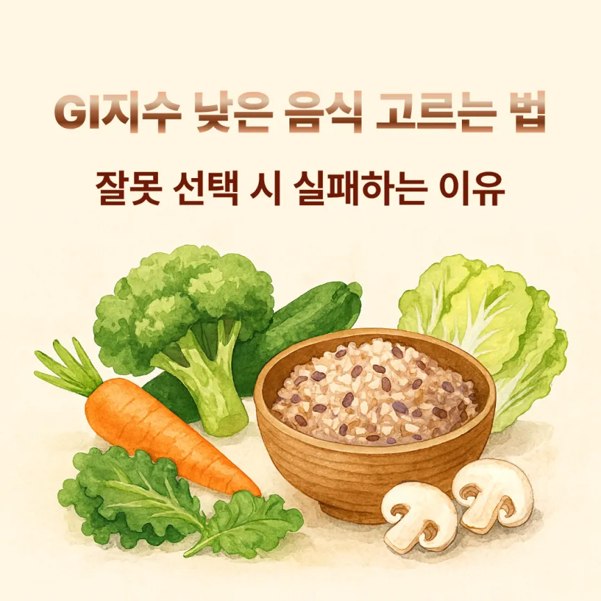 GI지수 낮은 음식 고르는 법|잘못 선택 시 실패하는 이유