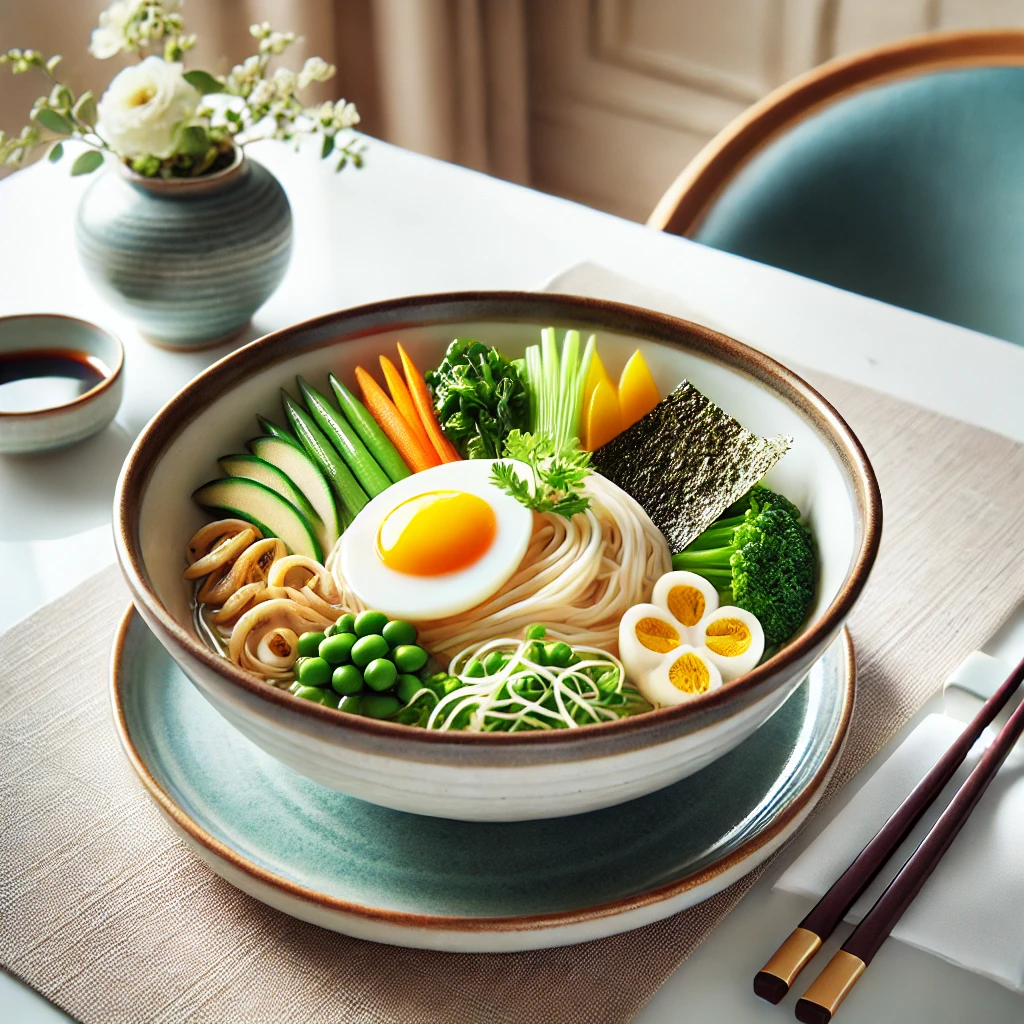 완성된 잔치국수 한 그릇
