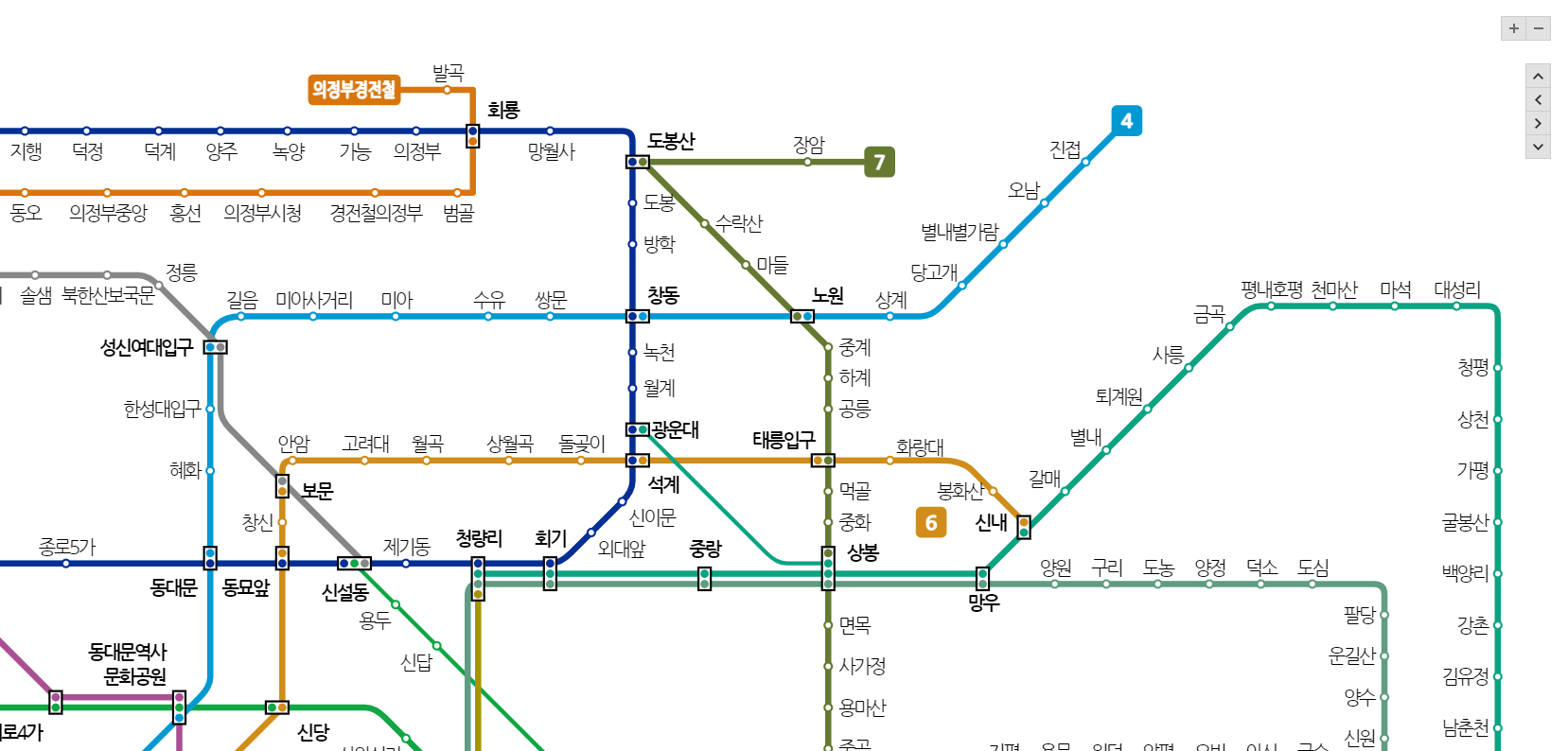 서울 지하철 노선도 크게보기