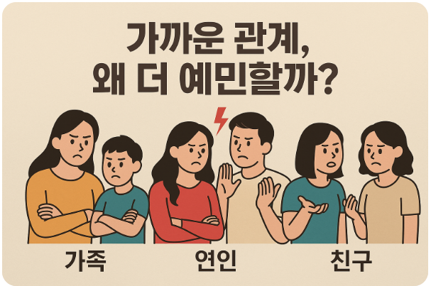 가까운 관계, 왜 더 예민할까? (가족, 연인, 친구)
