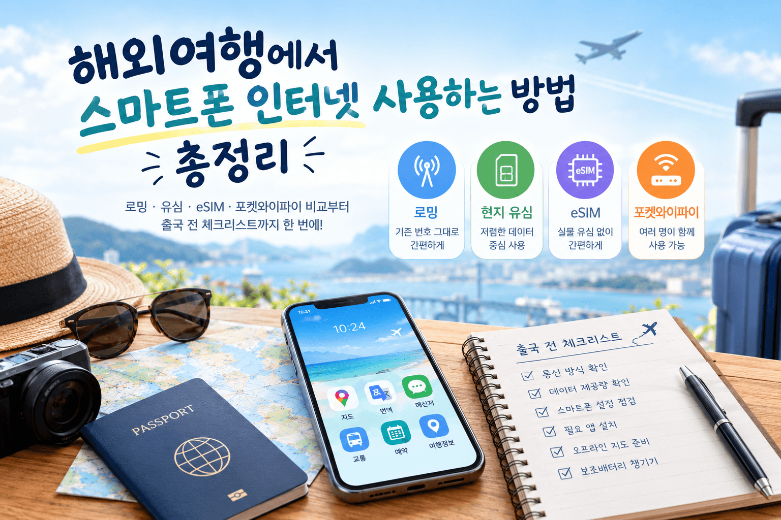 해외여행에서 스마트폰 인터넷 사용하는 방법 총정리