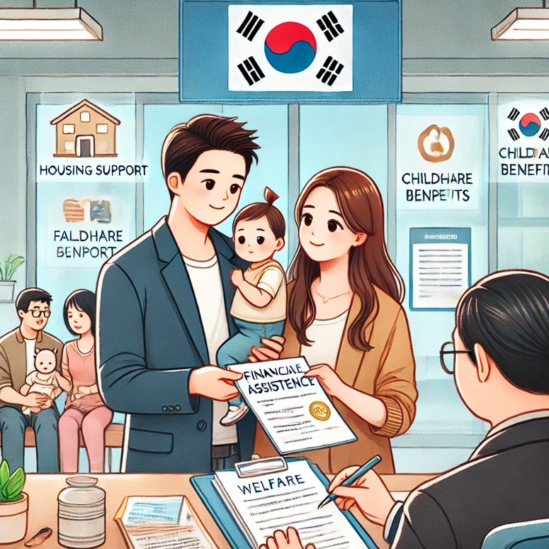 대한민국에서 청년부부가 지원금을 받는 이미지
