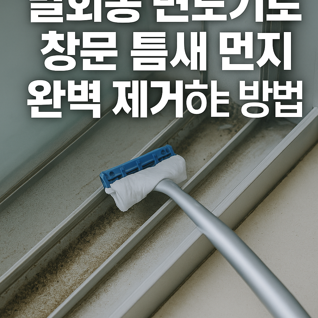일회용 면도기로 창문 틈새 먼지 완벽 제거하는 방법