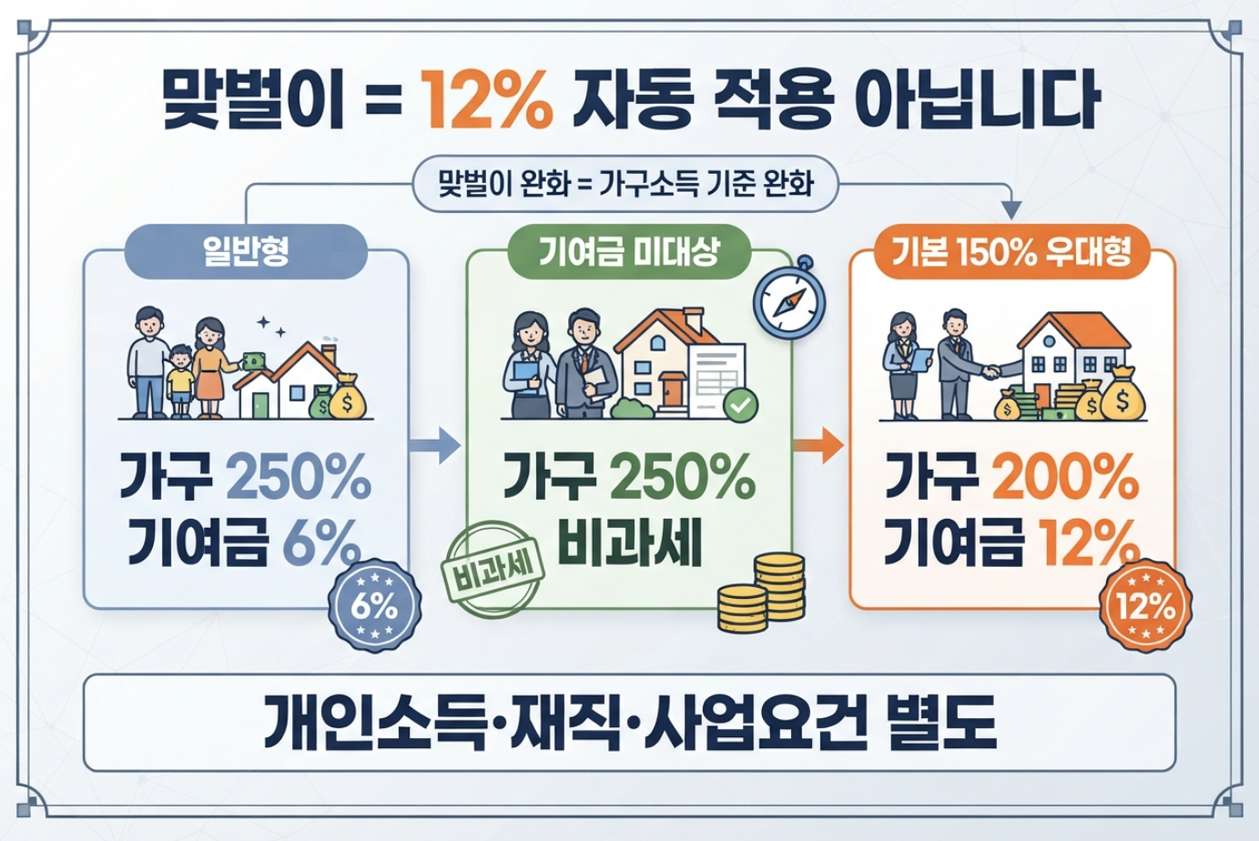 청년미래적금 맞벌이 2인 가구 일반형 6% 비과세 구간 우대형 12% 가구소득 비교