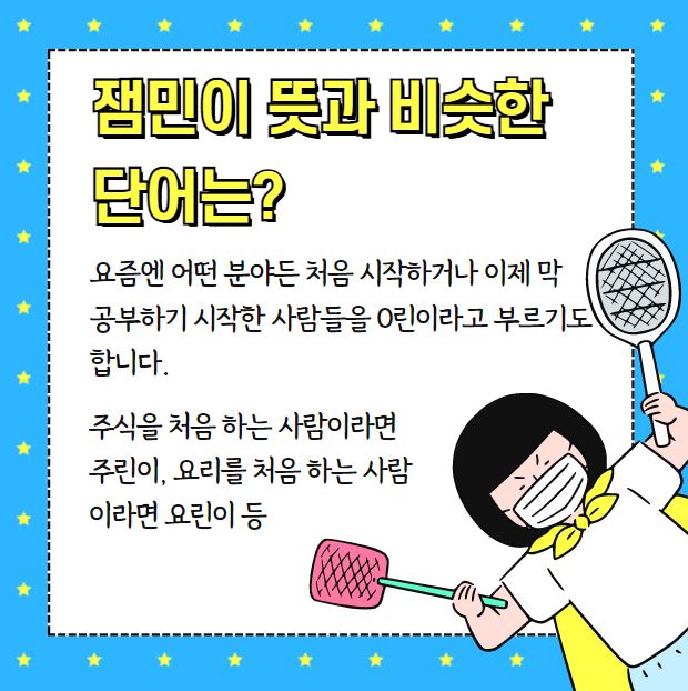 잼민이의 뜻과 비슷한 단어