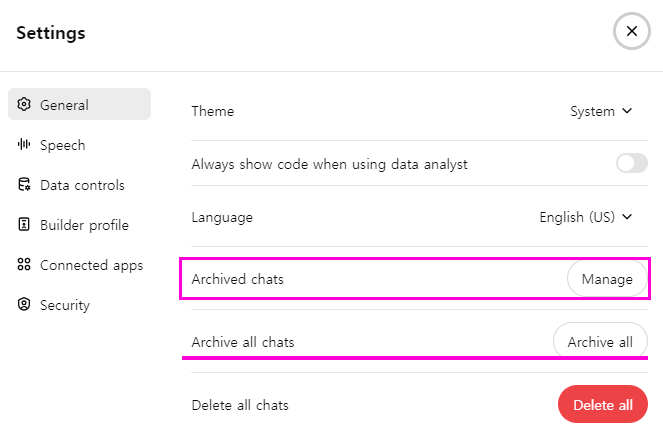 Archived Chats &amp; archive all