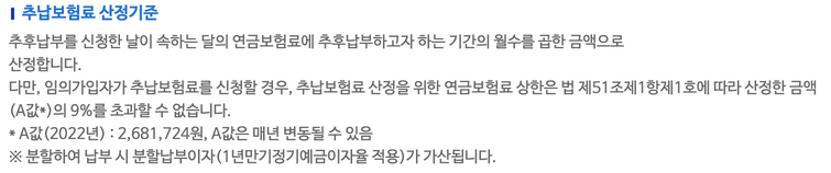 국민연금-추납-보험료