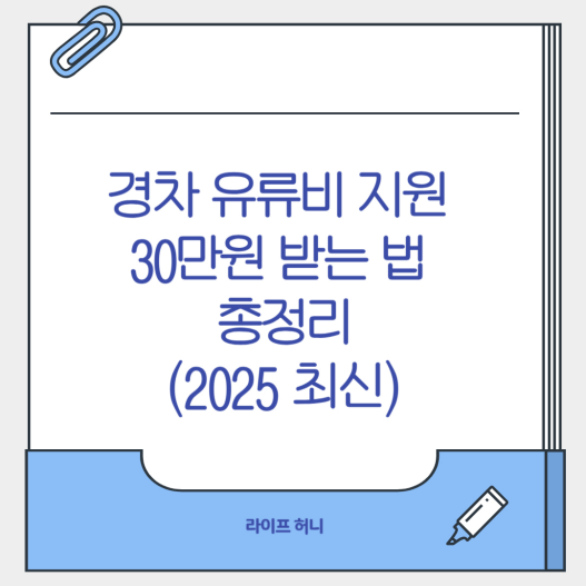 경차 유류비 지원 30만원 받는 법 총정리
