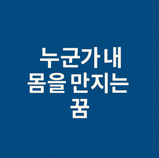 누군가 내 몸을 만지는 꿈