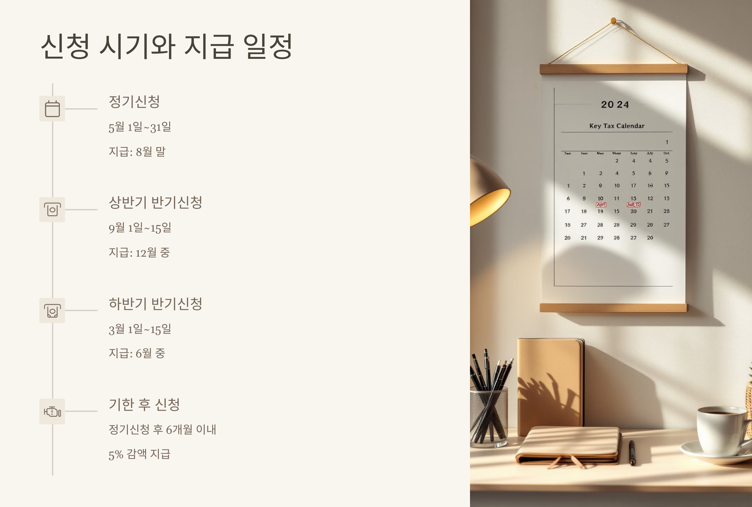 신청 시기와 지급 일정