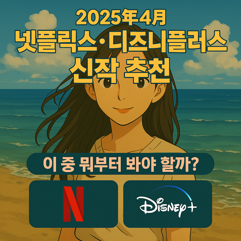 2025년 4월 넷플릭스·디즈니플러스 신작 추천 TOP 6