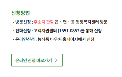 농식품 바우처 신청