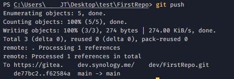 git push success