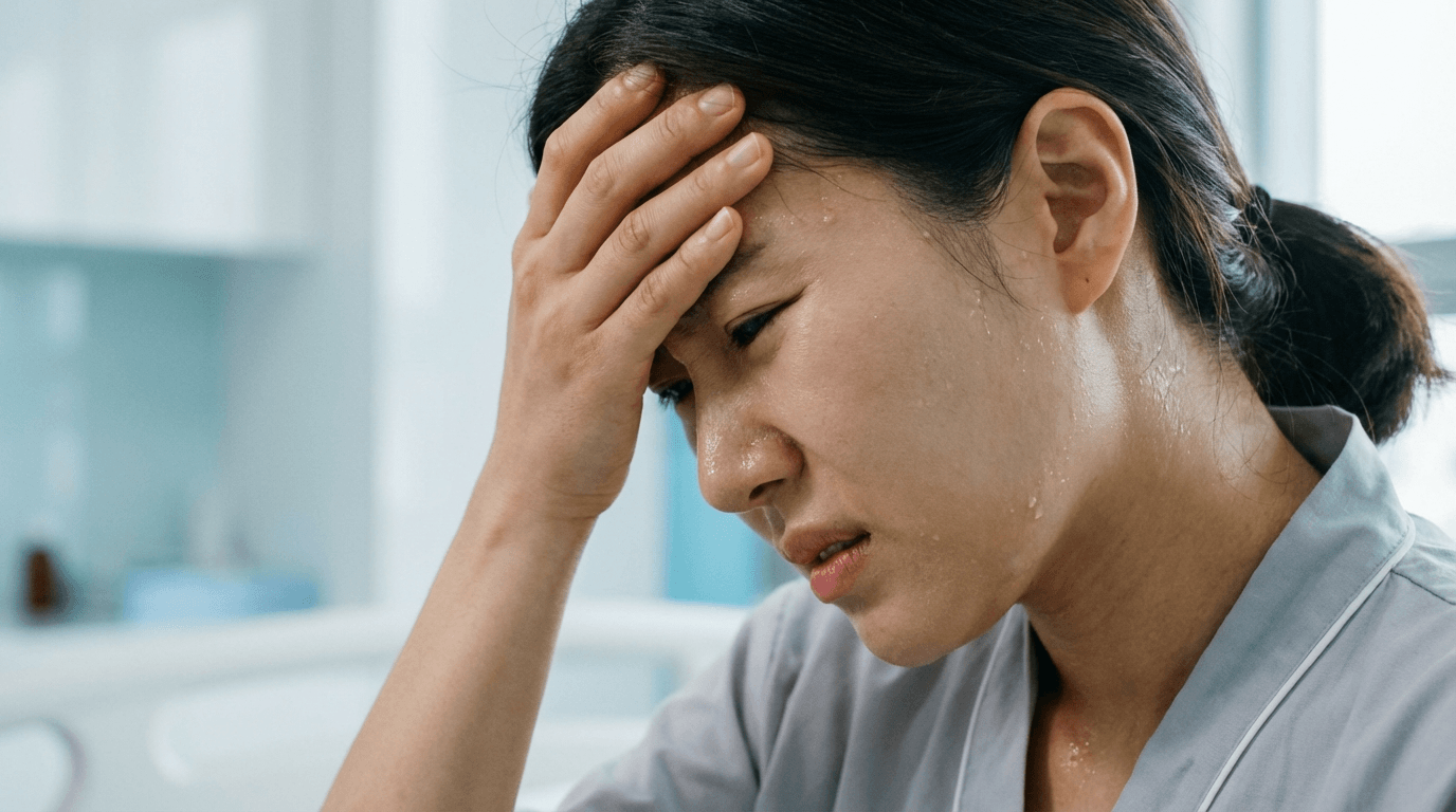 두통 부위와 위험 신호를 표시한 머리 측면 사진