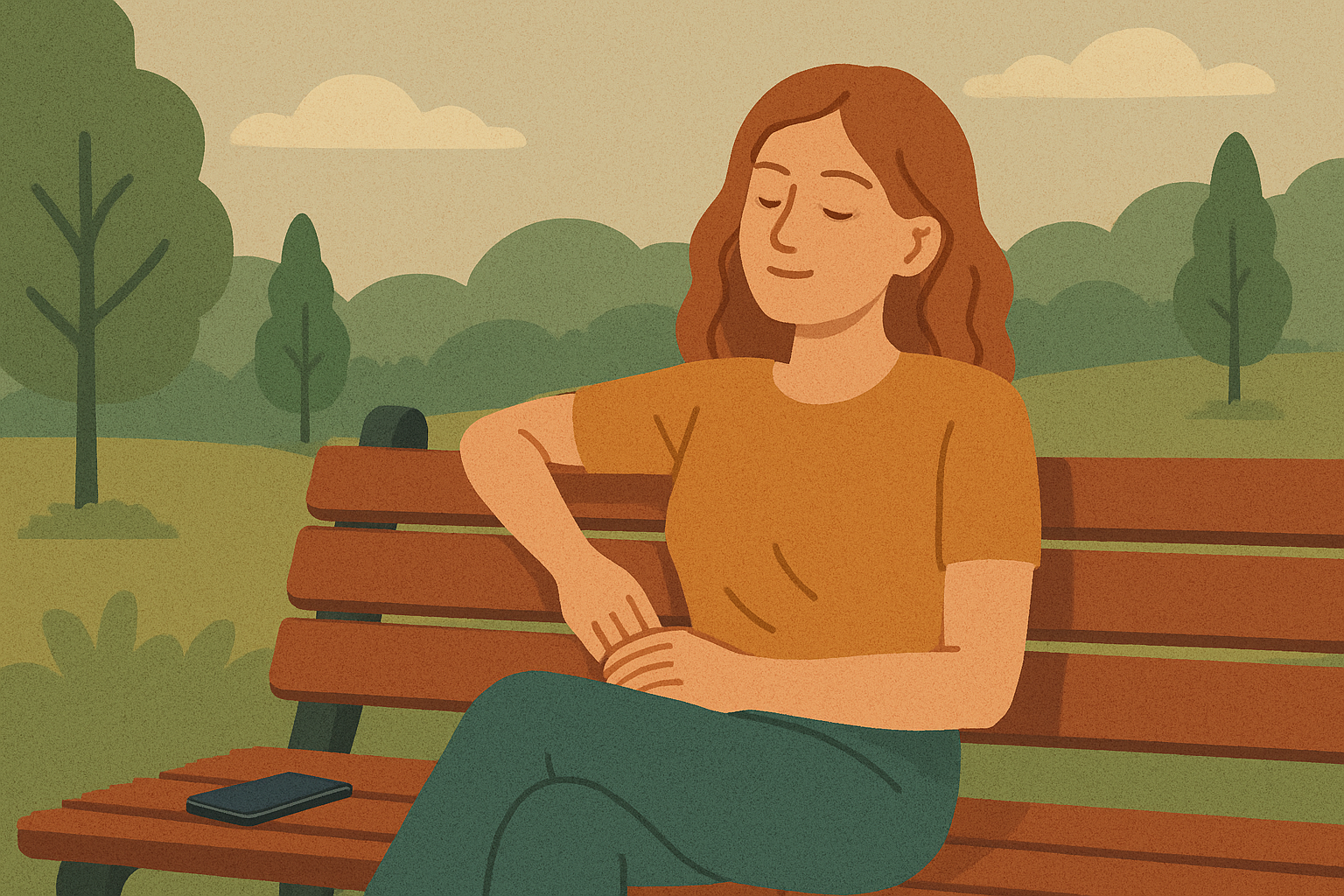 편안한 공원 속 휴식