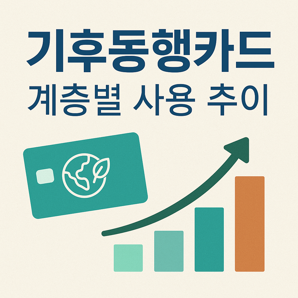 기후동행카드 계층별 사용 추이