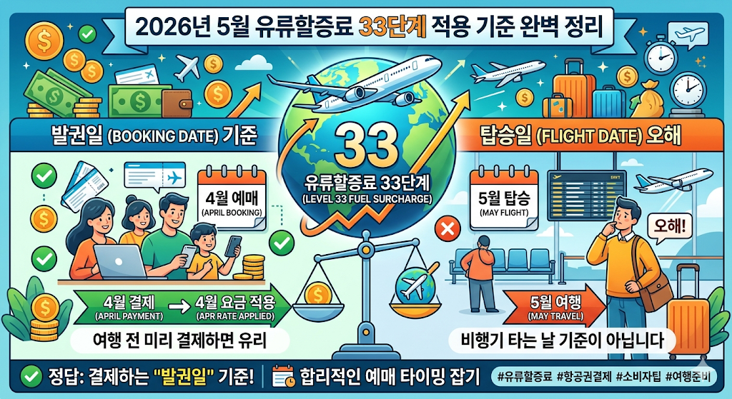 항공권 유류할증료 발권일? 탑승일? 적용시점 알아보기
