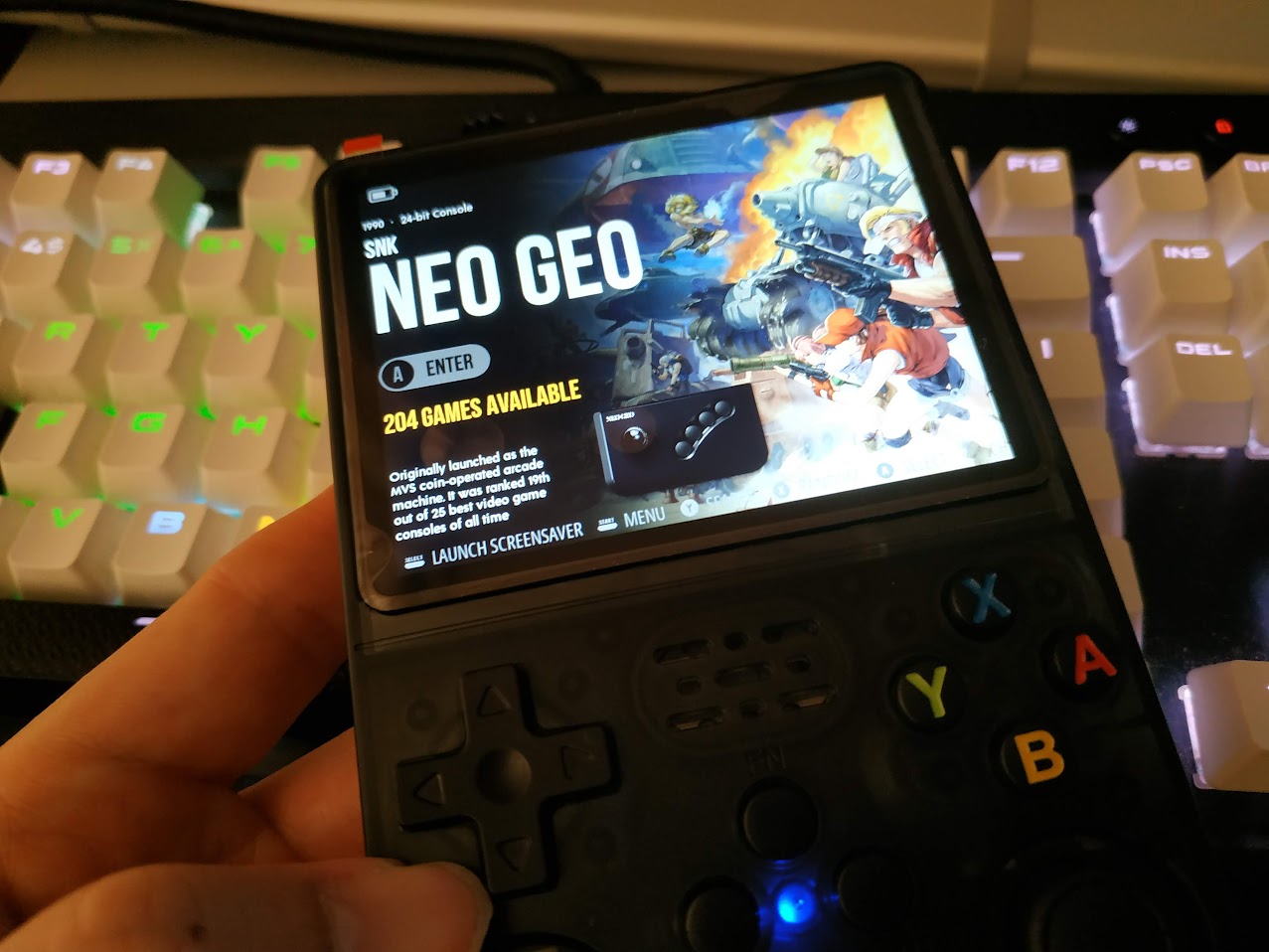 R36S 네오지오 실행.