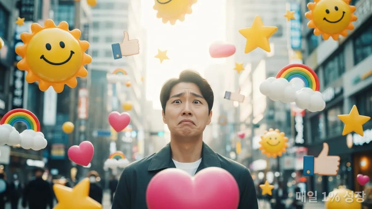 과도한 긍정 속에 혼란스러워하는 한국인의 모습, 독성 긍정의 함정.