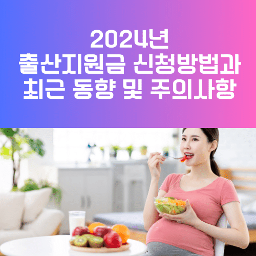 2024년 출산지원금 신청방법과 최근 동향 및 주의사항