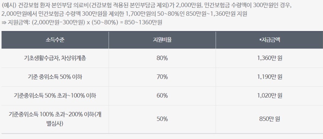 재난적의료비-지원금액