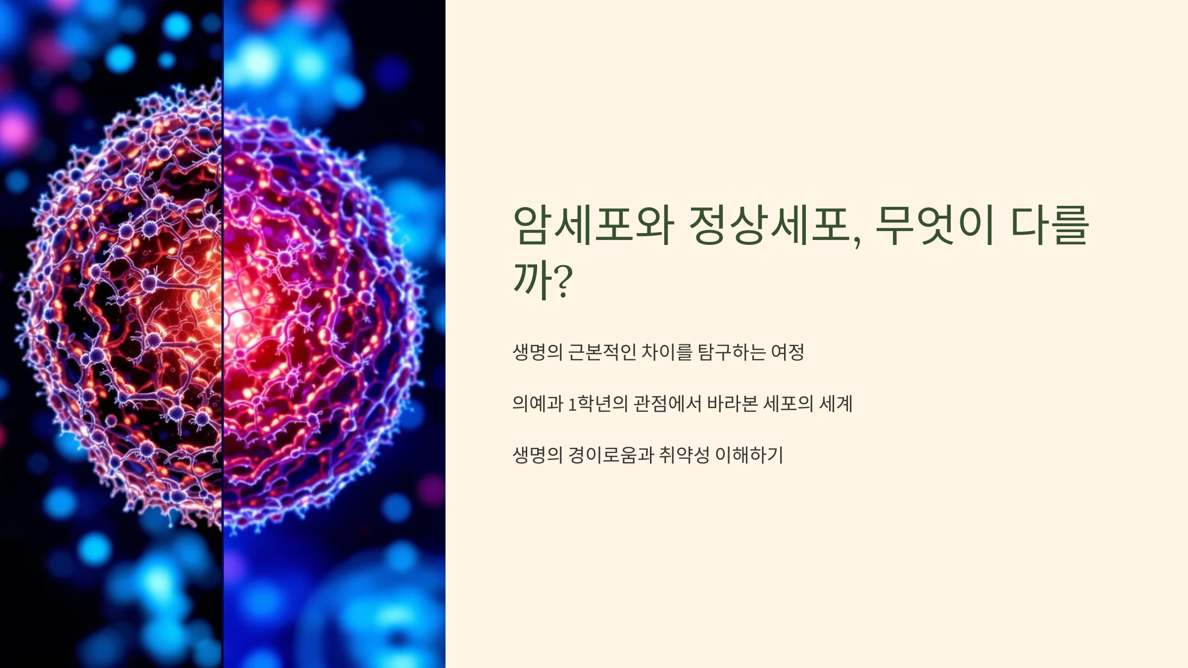 암세포와 정상세포, 무엇이 다를까?
