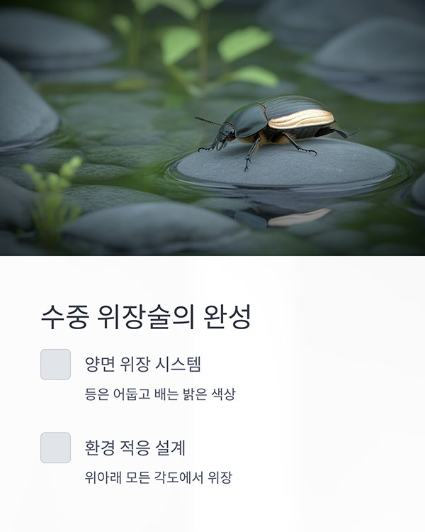 수중 위장술: 색상과 반사로 포식자 회피