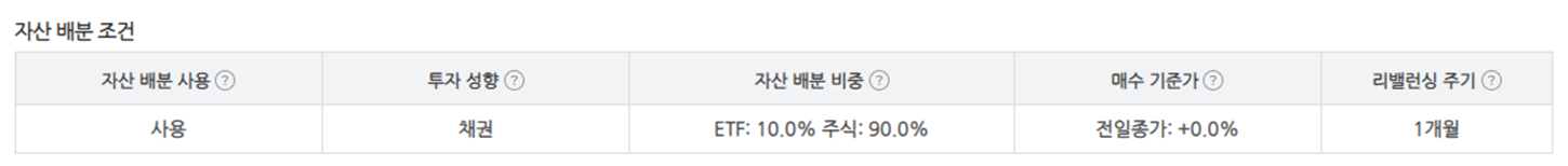 자산배분조건