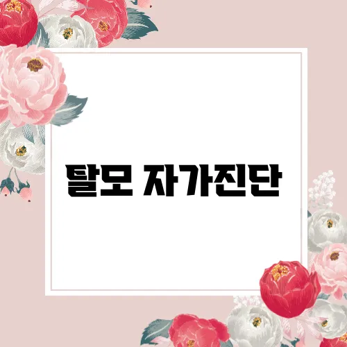 탈모 자가진단