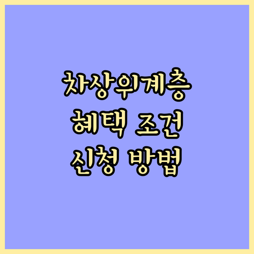 경상남도 차상위계층 지원: 혜택 조건..