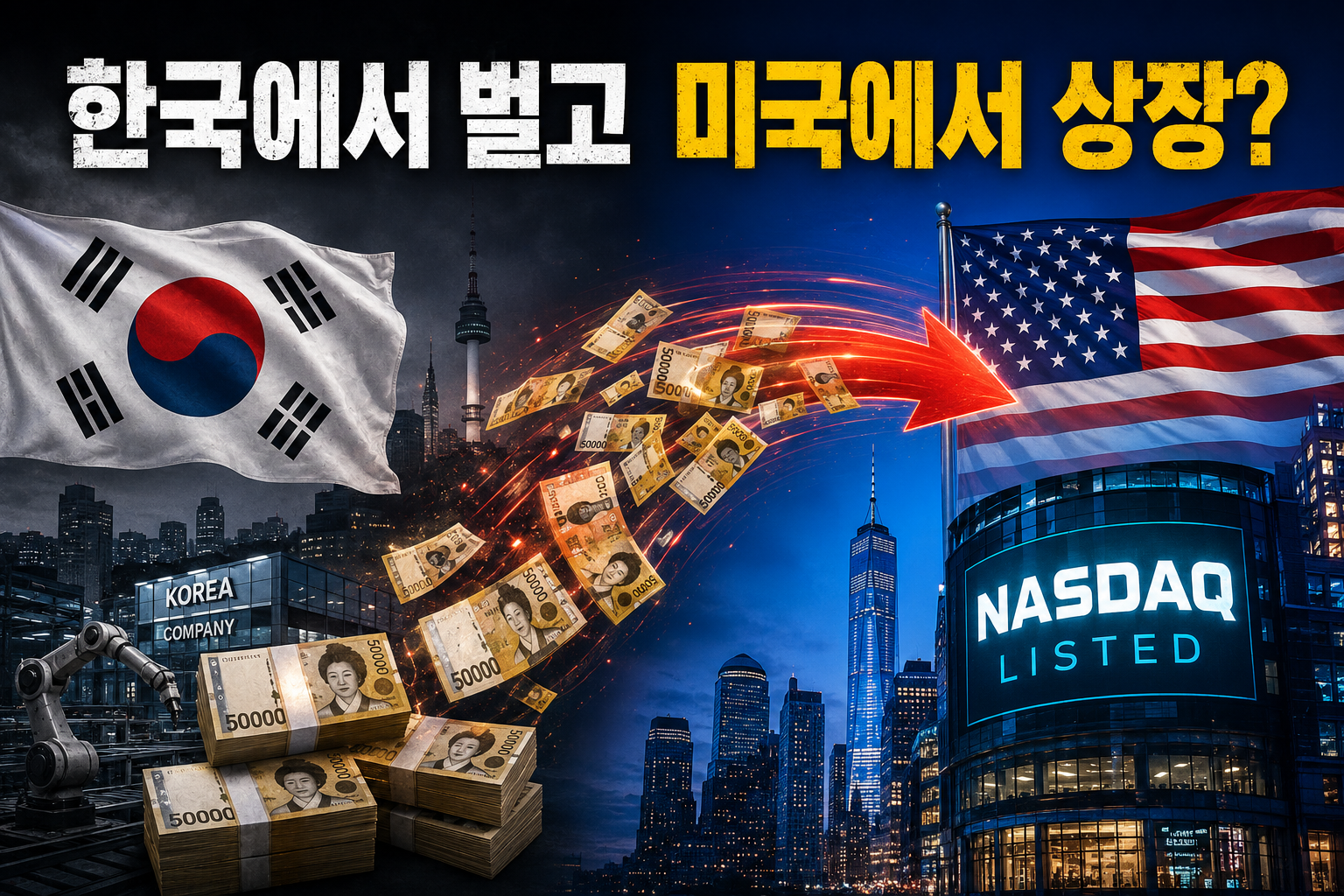 한국에서 벌고 미국에 상장?관련 이미지