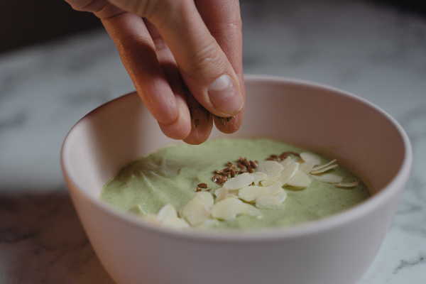 put in the coconut in bowl