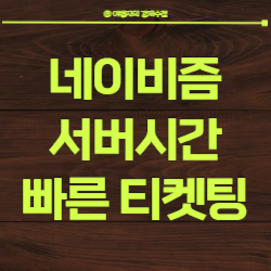 네이비즘 서버시간 빠른 티켓팅