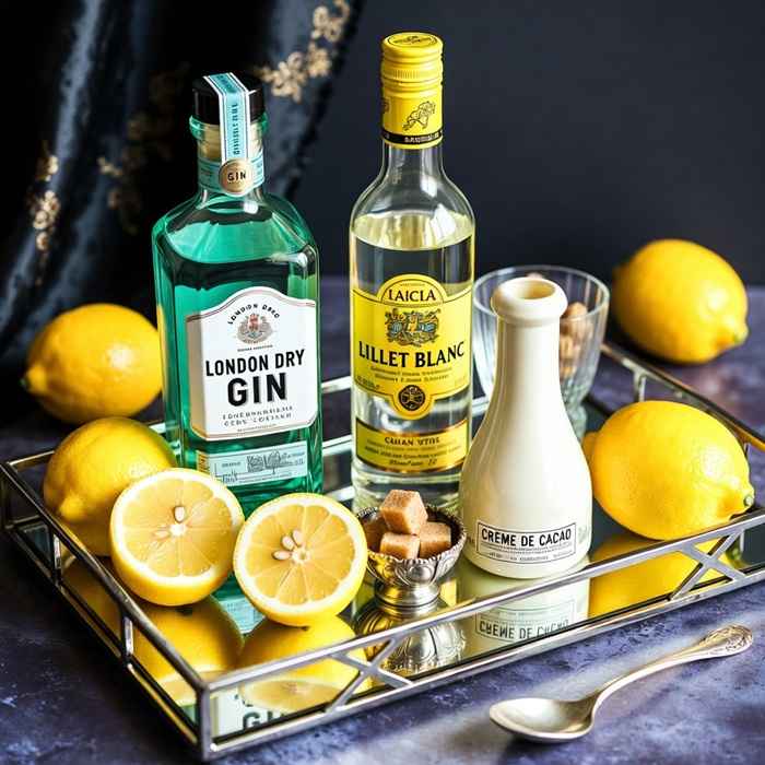 비쥬 칵테일 재료 - 진, 스위트 베르무트, 그린 샤르트뢰즈