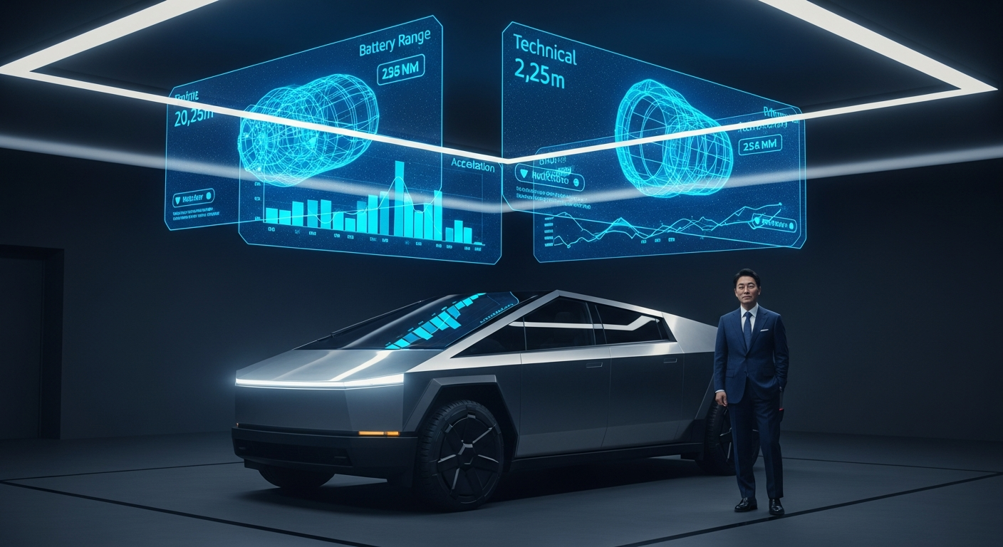 1억 4500만 원부터 시작하는 가격과 압도적인 스펙을 자랑하는 테슬라 사이버트럭의 스테인리스 스틸 외관