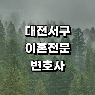 대전 서구 이혼 변호사