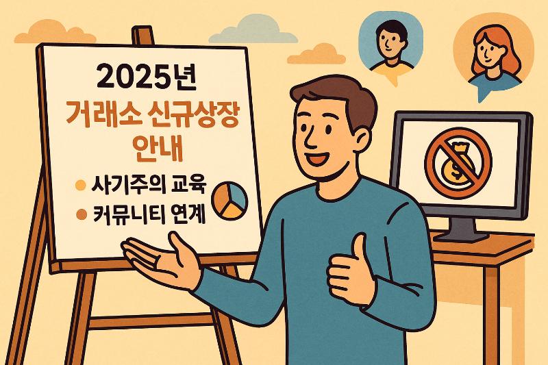 2025년 거래소 신규상장 안내&middot;사기주의 교육, 커뮤니티 연계 전략