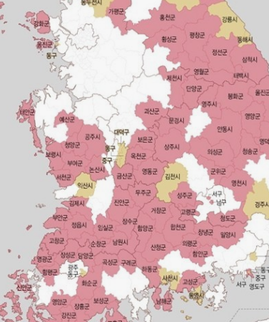 우리나라 인구 가장 적은 도시 TOP 10