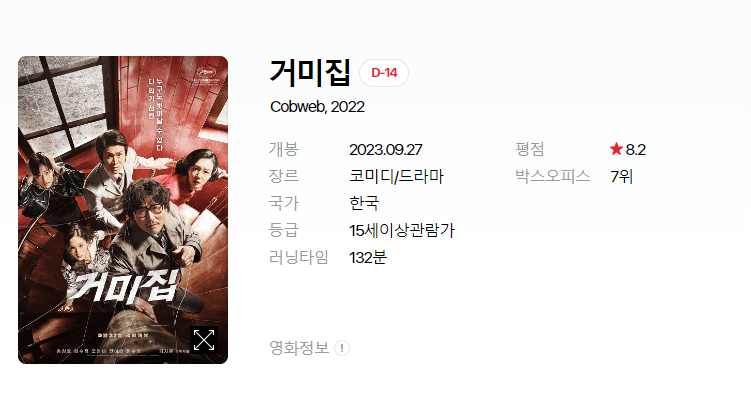 영화 개봉예정작 순위 2023년 9월 둘째주