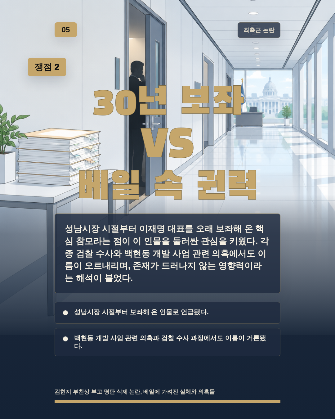30년 보좌 VS 베일 속 권력