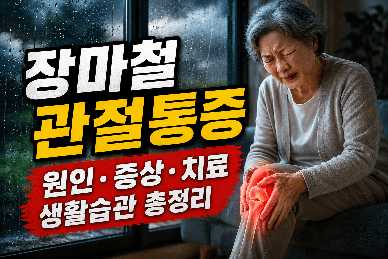 장마철 관절통증(원인, 증상, 치료, 생활습관)