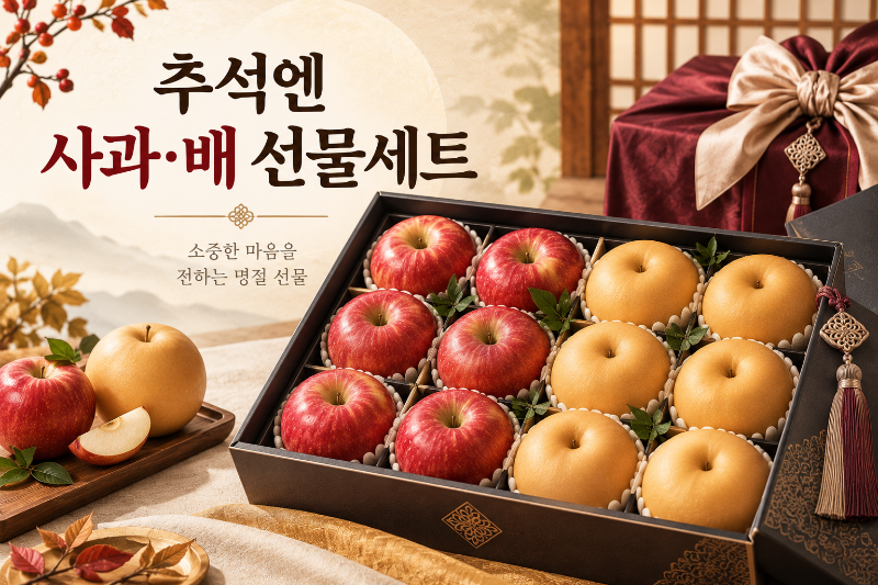 부모님 추석 선물로 추천하는 사과 배 혼합 과일 선물세트
