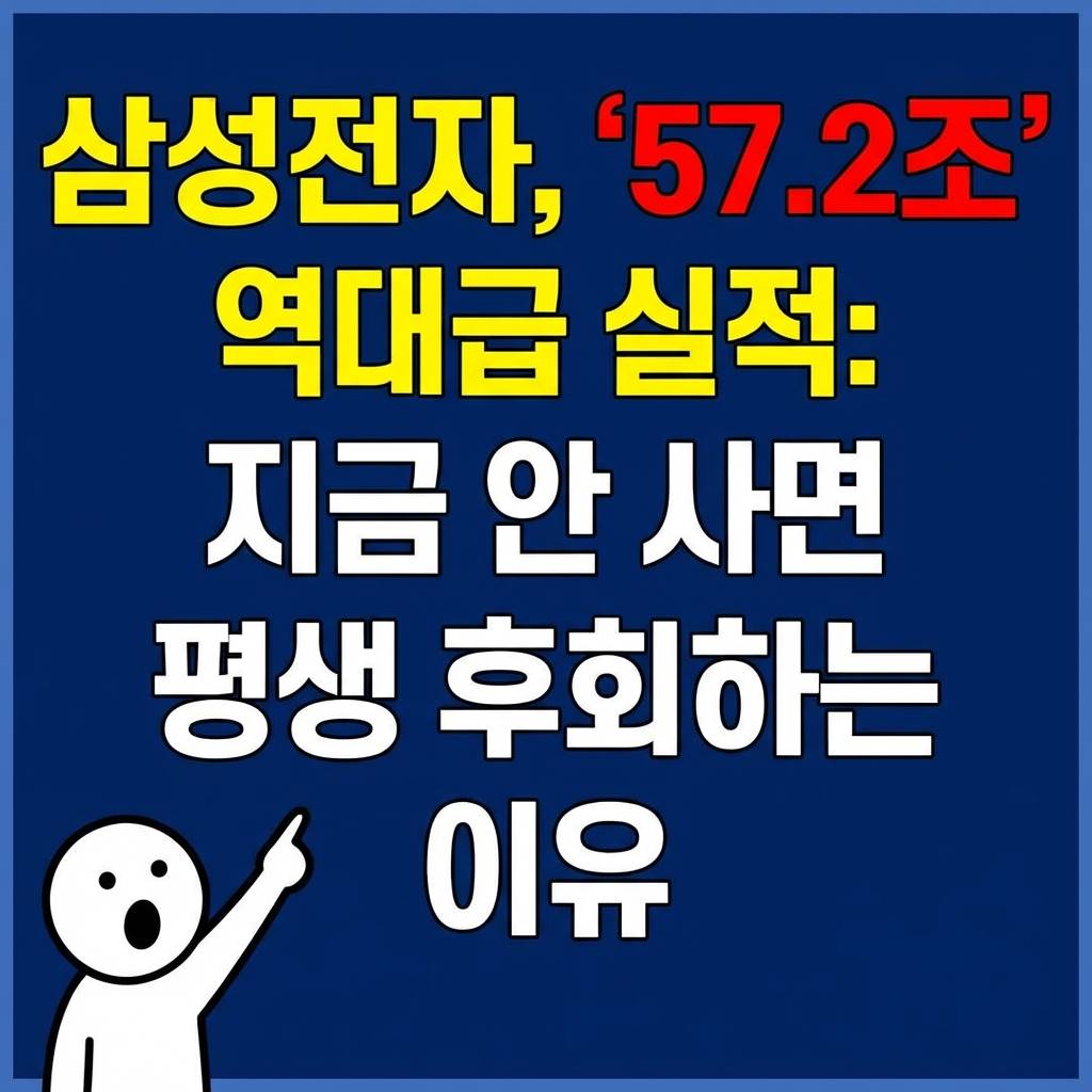 삼성전자 '57.2조' 역대급 실적, 지금 안 사면 평생 후회하는 이유