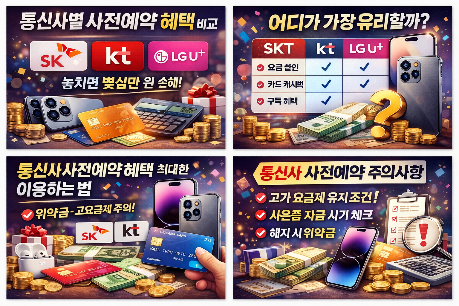 통신사별 사전예약 혜택 비교 (SKT&middot;KT&middot;LG U+)