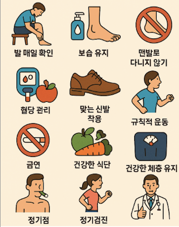 당뇨발 위험을 낮추는 생활 습관