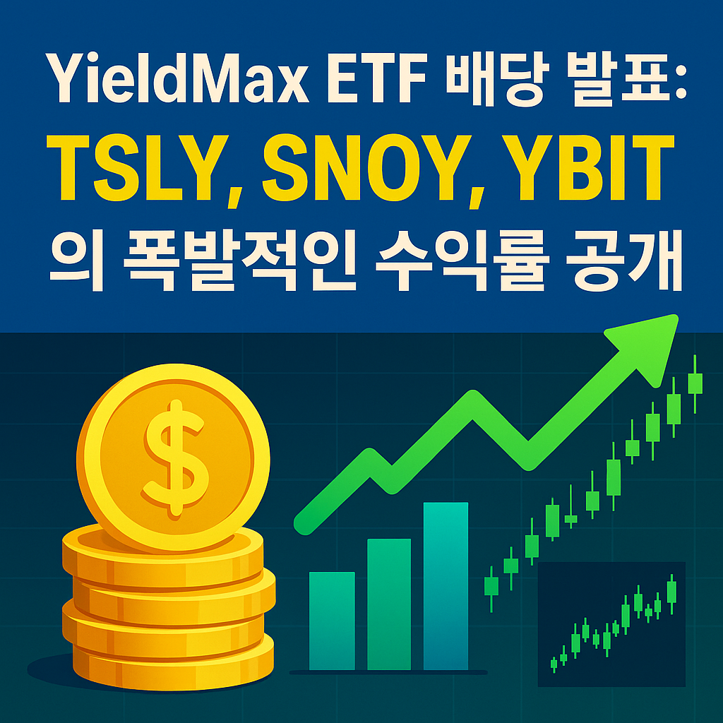 일드맥스 TSLY, SNOY, YBIT 5월 배당