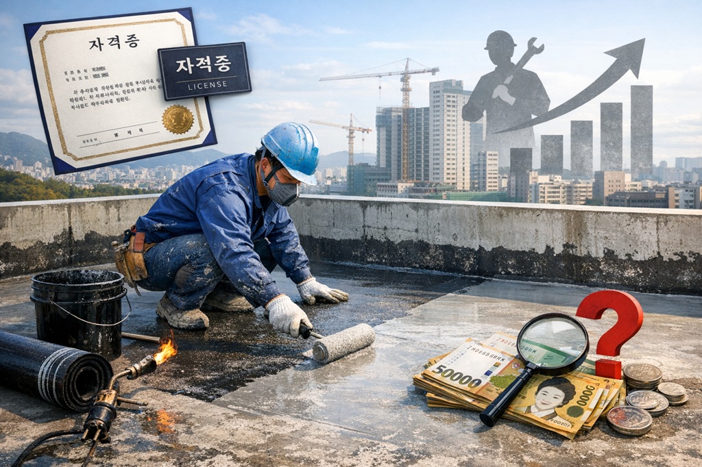 비주류 자격증과 연관된 방수기능사 자격증 수요와 전망 제대로 알아보기